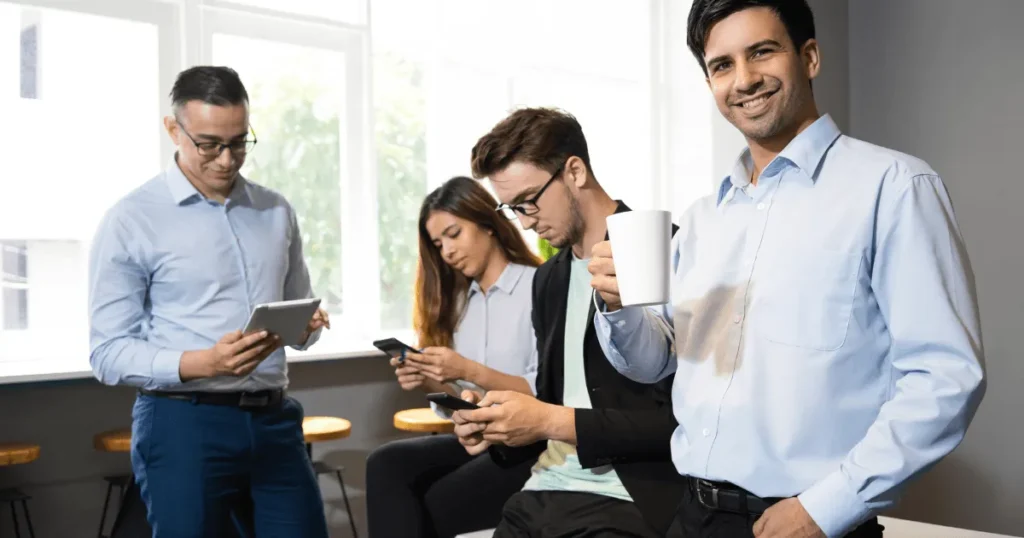 Manager coaching employees to improve leadership capability and performance